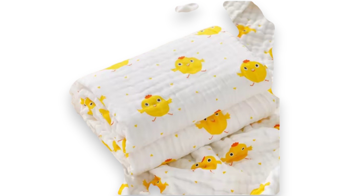 Baumwolle Baby-Badetuch Set – 4 Schichten, Bademantel & Waschlappen für Neugeborene, weich & hypoallergen