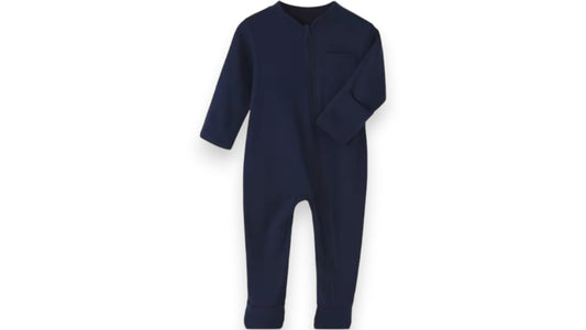 100% Baumwolle Neugeborenen Baby Overall – Einfarbiger Zipper Spielanzug mit Füßen für Jungen & Mädchen, Frühling Bodenkleidung in Verschiedenen Farben
