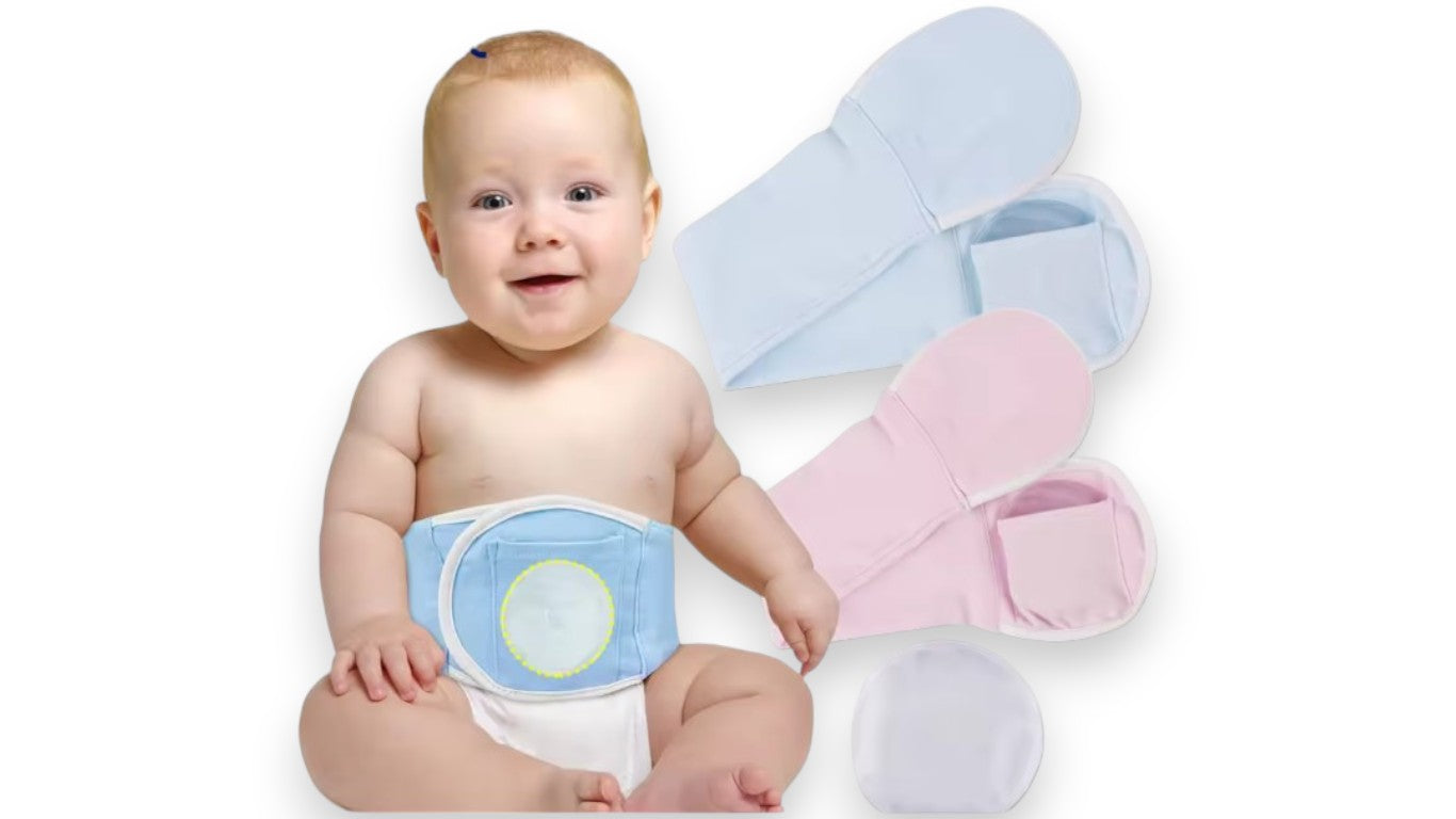 Baby Bauchband Heizkissen für Koliken & Blähungen – Beheizter Bauchwickel für Neugeborene, Lindert Gasbeschwerden & Beruhigt den Magen