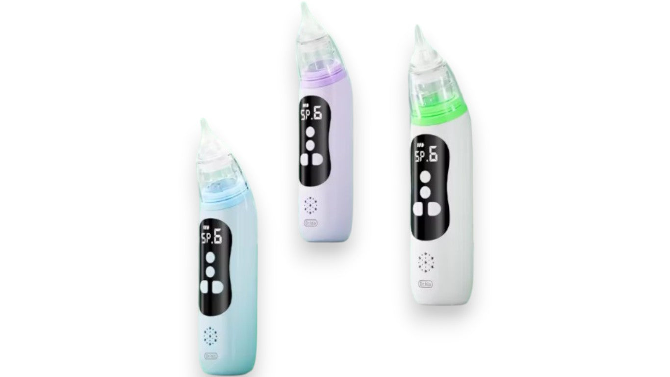 Baby Elektrischer Nasensauger – 6 Saugmodi, Silikon-Mundstück & Beruhigende Musik für Sanfte Nasenreinigung