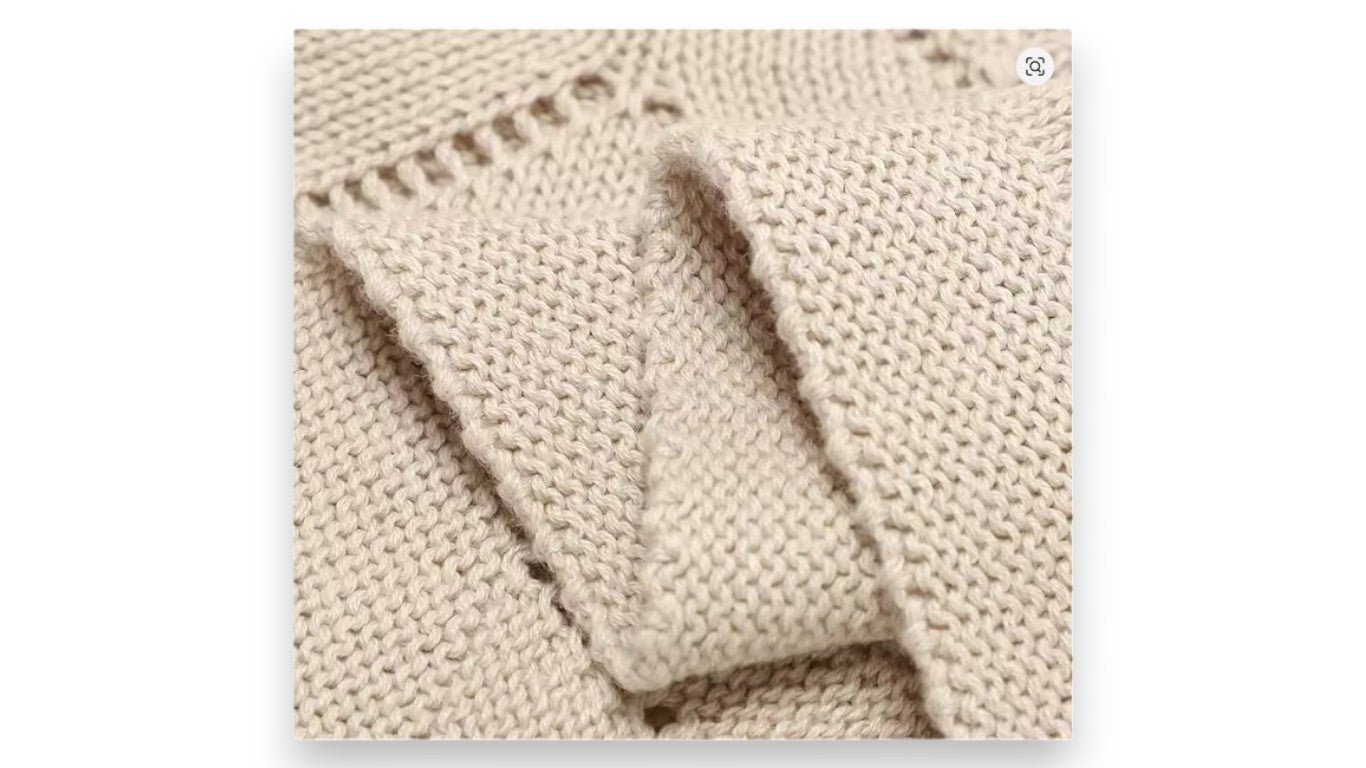 Superweiche Babydecke aus Baumwolle – Strickdecke für Neugeborene, 90 x 70 cm, für Jungen & Mädchen
