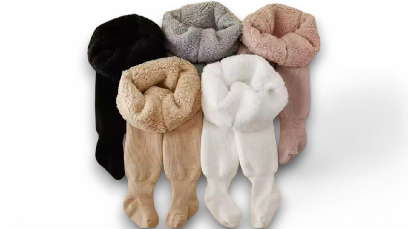 Winter Baby Leggings mit Polar Fleece Futter – Dicke, Warme Baumwollstrumpfhosen für Kleinkinder & Babys