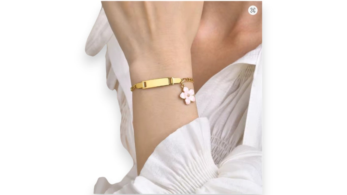 VNox Baby Armband mit individueller Gravur – Personalisiertes Schmuckstück für Jungen und Mädchen