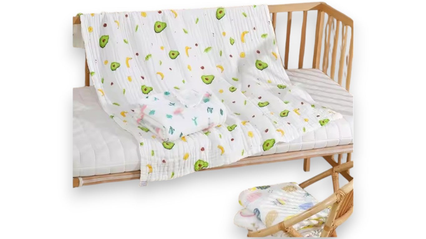 Baumwolle Baby-Badetuch Set – 4 Schichten, Bademantel & Waschlappen für Neugeborene, weich & hypoallergen