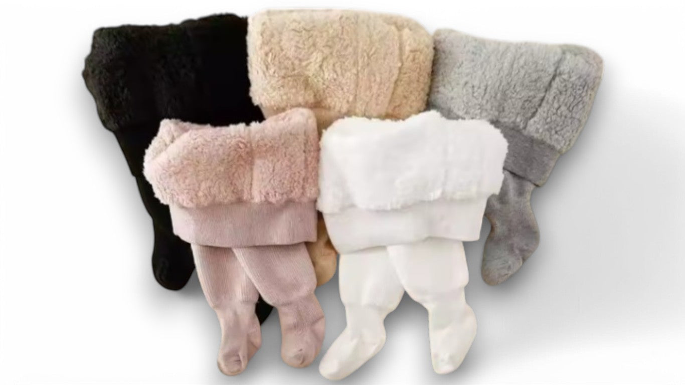 Winter Baby Leggings mit Polar Fleece Futter – Dicke, Warme Baumwollstrumpfhosen für Kleinkinder & Babys