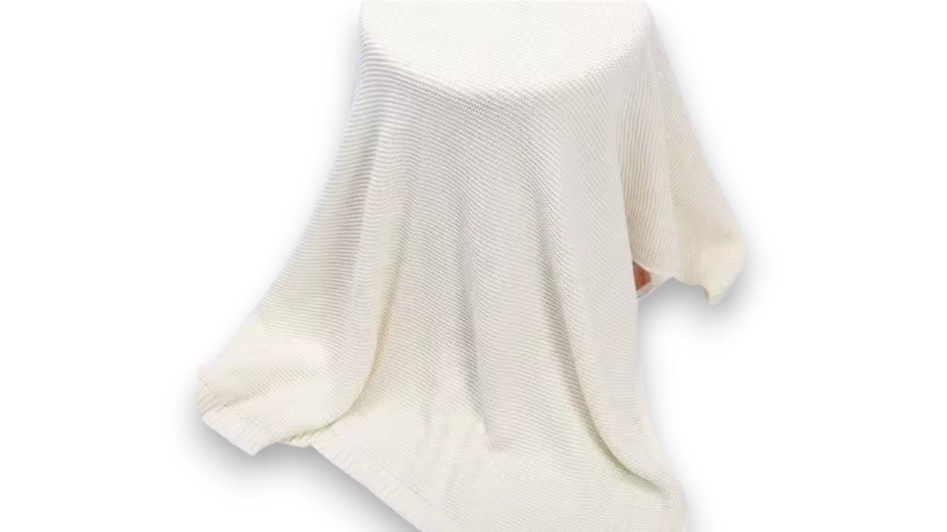 Personalisierte Baby Strickdecke aus Baumwolle – Warm, Hautfreundlich & Perfekt für Neugeborene