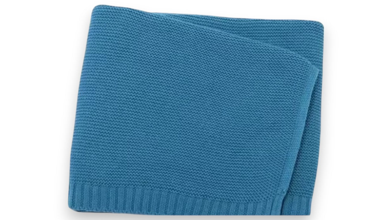 Personalisierte Baby Strickdecke aus Baumwolle – Warm, Hautfreundlich & Perfekt für Neugeborene