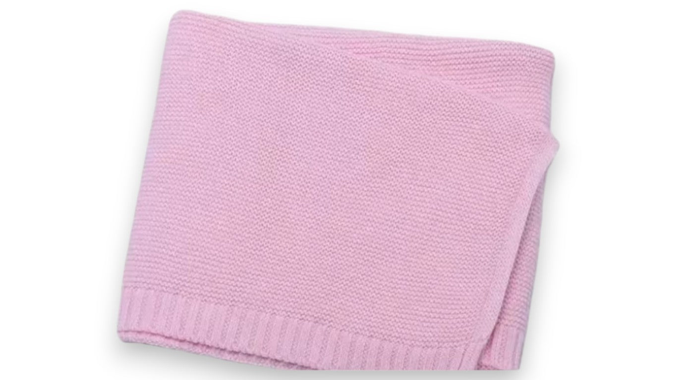 Personalisierte Baby Strickdecke aus Baumwolle – Warm, Hautfreundlich & Perfekt für Neugeborene