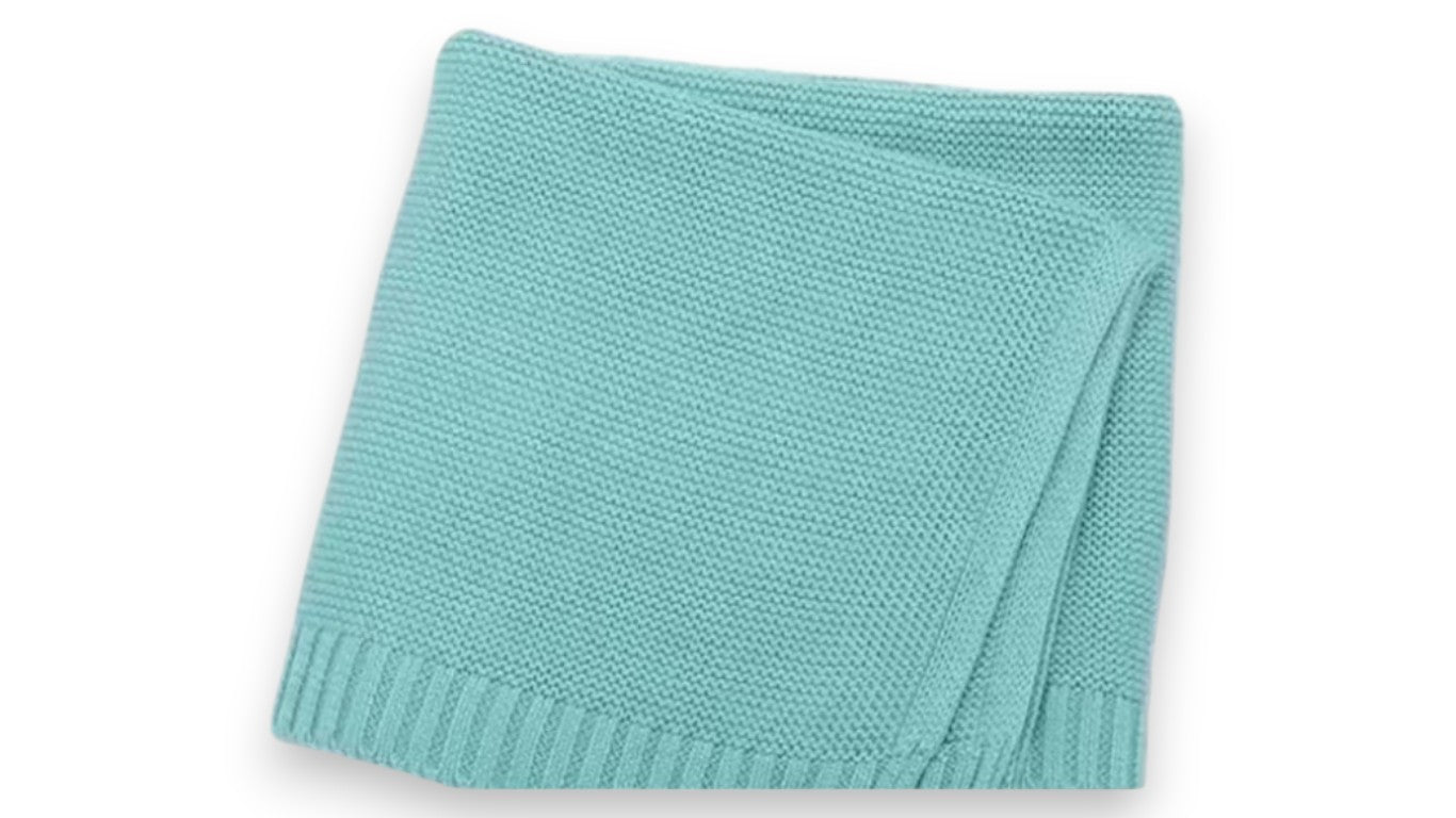 Personalisierte Baby Strickdecke aus Baumwolle – Warm, Hautfreundlich & Perfekt für Neugeborene