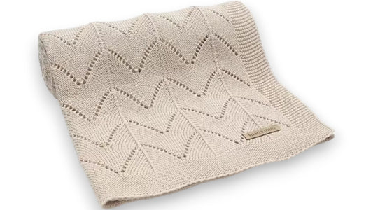 Superweiche Babydecke aus Baumwolle – Strickdecke für Neugeborene, 90 x 70 cm, für Jungen & Mädchen
